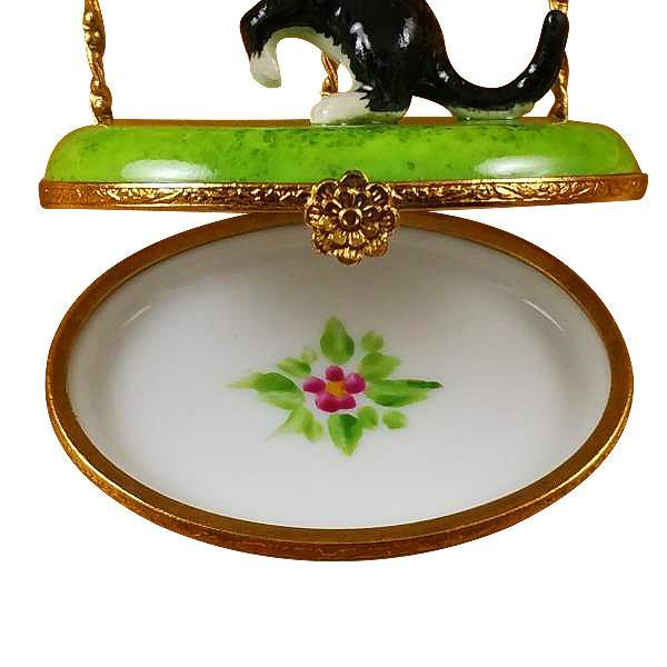 Cat With Three Birdhouses Limoges Box by Rochard™-Limoges Box-Rochard-Top Notch Gift Shop