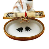 Bulldog On Plaid Rug Limoges Box by Rochard™-Limoges Box-Rochard-Top Notch Gift Shop