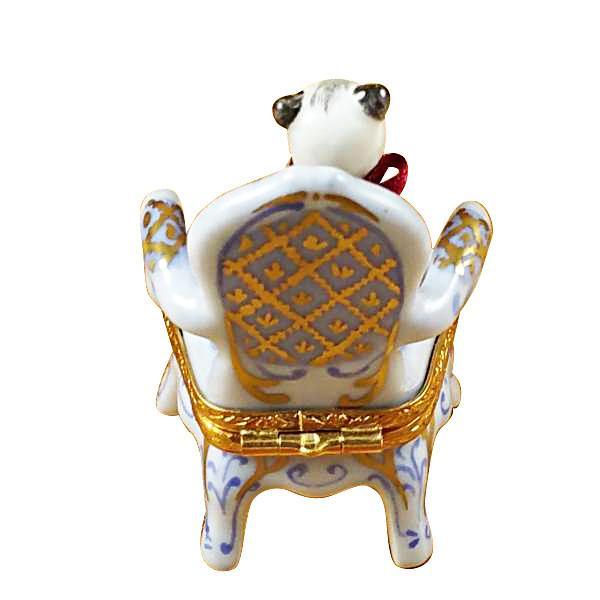 Pug On Armchair Limoges Box by Rochard™-Limoges Box-Rochard-Top Notch Gift Shop