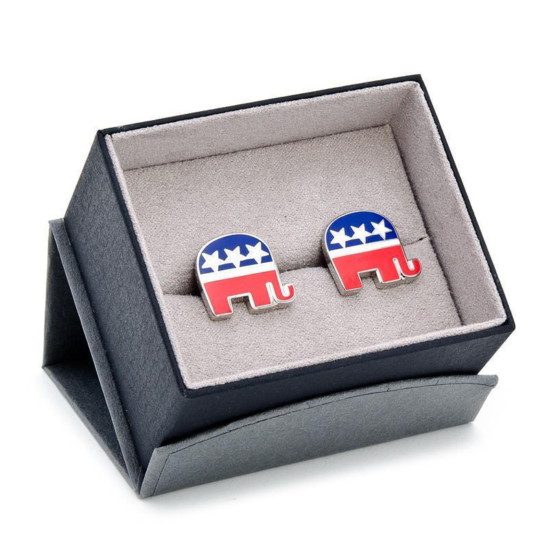 Republican Elephant Cufflinks-Cufflinks-Cufflinks, Inc.-Top Notch Gift Shop