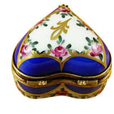 Blue Heart With Flowers Limoges Box by Rochard™-Limoges Box-Rochard-Top Notch Gift Shop