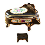 Grand Piano Floral With Porcelain Bench Limoges Box by Rochard™-Limoges Box-Rochard-Top Notch Gift Shop