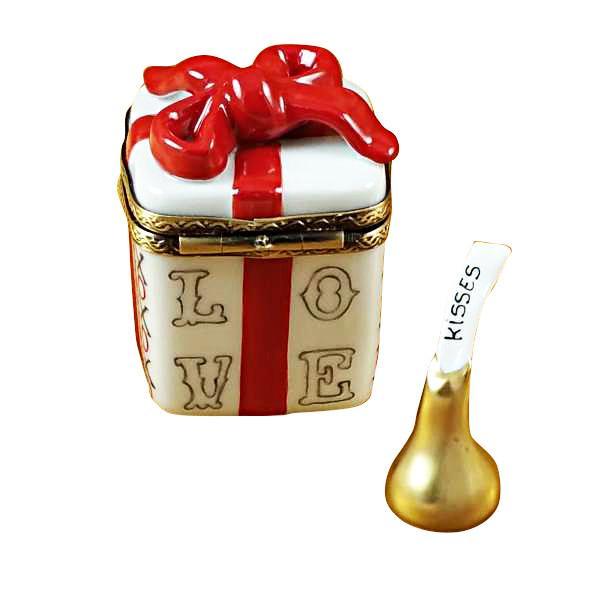 Love Gift Box With Xo/Xo And Removable Kiss Limoges Box by Rochard™-Limoges Box-Rochard-Top Notch Gift Shop