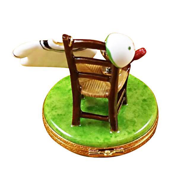 Tennis Chair W/Racquet/Ball/Shirt Limoges Box by Rochard™-Limoges Box-Rochard-Top Notch Gift Shop