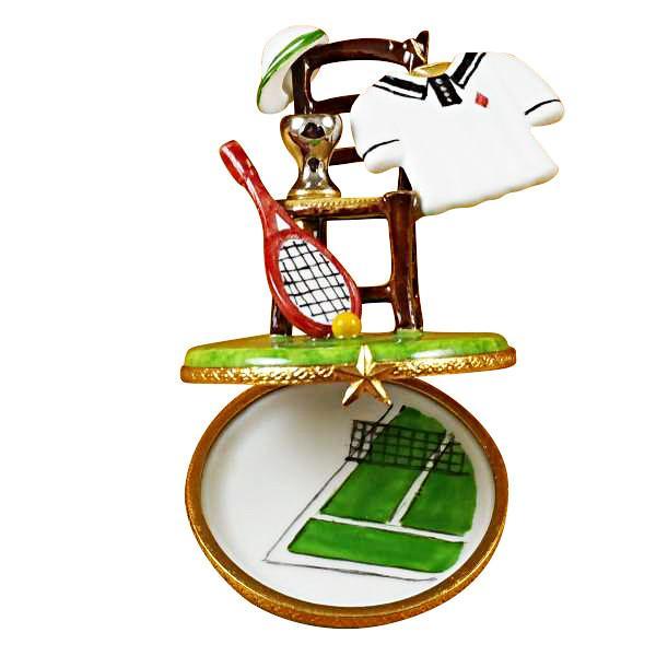 Tennis Chair W/Racquet/Ball/Shirt Limoges Box by Rochard™-Limoges Box-Rochard-Top Notch Gift Shop