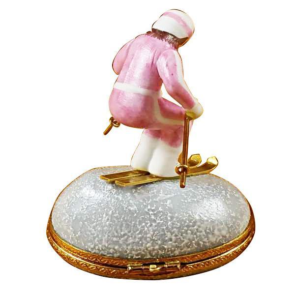 Woman Skier On Mountain Limoges Box by Rochard™-Limoges Box-Rochard-Top Notch Gift Shop