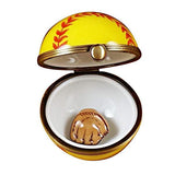 Softball With Removable Glove Limoges Box by Rochard™-Limoges Box-Rochard-Top Notch Gift Shop