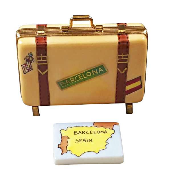 Barcelona Suitcase Limoges Box by Rochard™-Limoges Box-Rochard-Top Notch Gift Shop