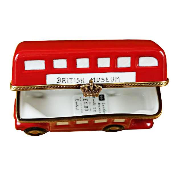 London Double Decker Bus With Removable Ticket Limoges Box by Rochard™-Limoges Box-Rochard-Top Notch Gift Shop