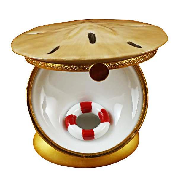 Sand Dollar With Life Buoy Limoges Box by Rochard™-Limoges Box-Rochard-Top Notch Gift Shop