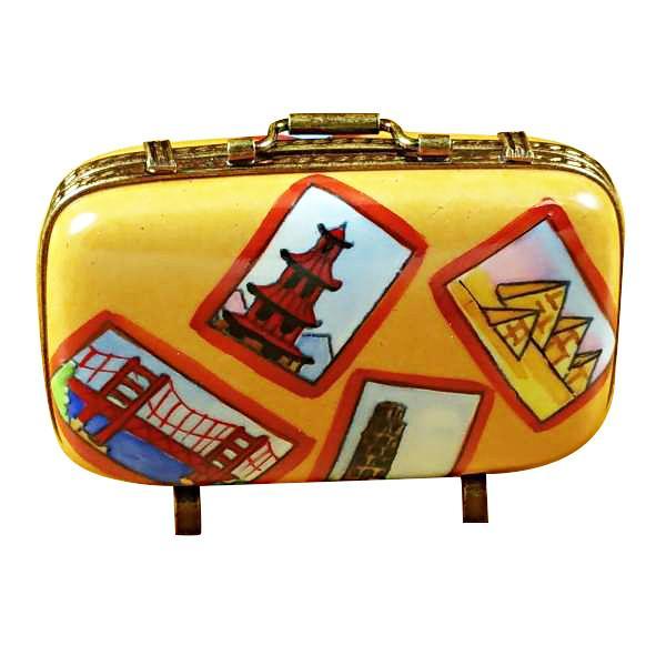 Suitcase With Large Tags Limoges Box by Rochard™-Limoges Box-Rochard-Top Notch Gift Shop