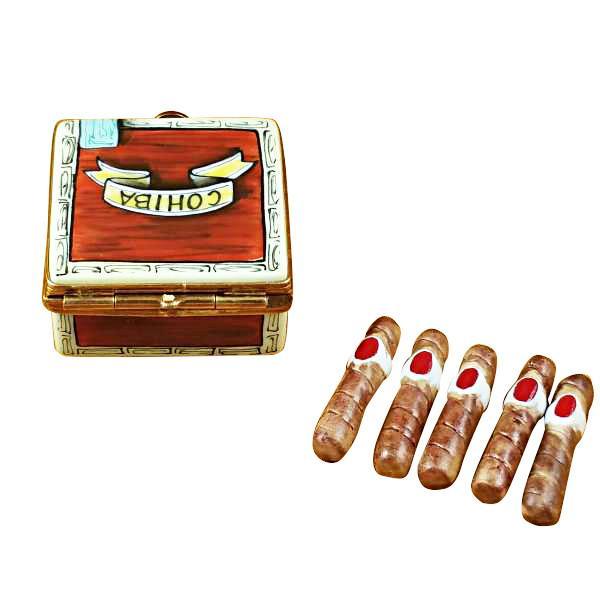 Cigar Box With Removable Cigars Limoges Box by Rochard™-Limoges Box-Rochard-Top Notch Gift Shop