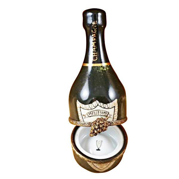 Green Champagne Bottle Limoges Box by Rochard™-Limoges Box-Rochard-Top Notch Gift Shop