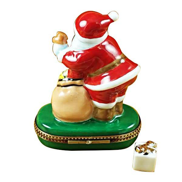 Santa With Gift Bag Limoges Box by Rochard™-Limoges Box-Rochard-Top Notch Gift Shop