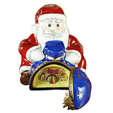 Santa Sitting With Gift Bag Limoges Box by Rochard™-Limoges Box-Rochard-Top Notch Gift Shop