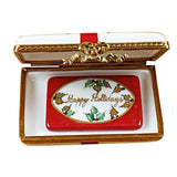 Gift Box With Red Bow - Happy Holidays Limoges Box by Rochard™-Limoges Box-Rochard-Top Notch Gift Shop