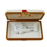 Baby's 1st Christmas Gift Box (Blue) Limoges Box by Rochard™-Limoges Box-Rochard-Top Notch Gift Shop