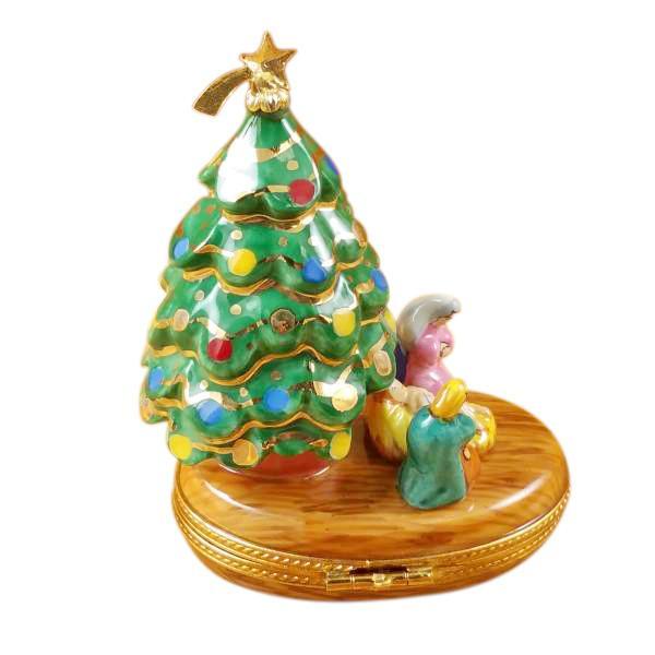 Christmas Tree With Nativity Limoges Box by Rochard™-Limoges Box-Rochard-Top Notch Gift Shop