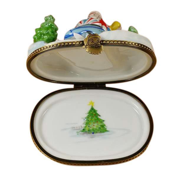 Santa On Snowmobile Limoges Box by Rochard™-Limoges Box-Rochard-Top Notch Gift Shop