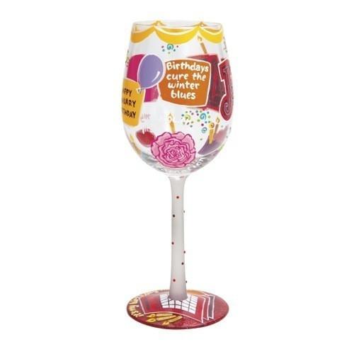 Happy January Wine Glass by Lolita®-Wine Glass-Designs by Lolita® (Enesco)-Top Notch Gift Shop