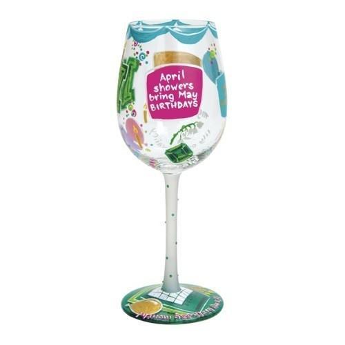 Happy May Wine Glass by Lolita®-Wine Glass-Designs by Lolita® (Enesco)-Top Notch Gift Shop