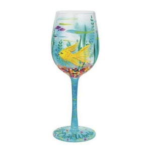 In My Own World Wine Glass by Lolita®-Wine Glass-Designs by Lolita® (Enesco)-Top Notch Gift Shop