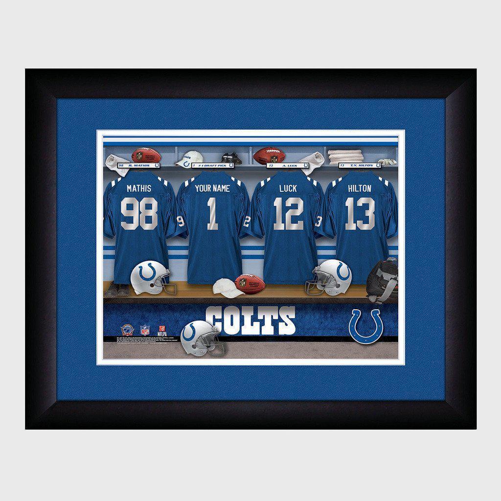 Indianapolis Colts Personalized Locker Room Print with Matted Frame-Print-JDS Marketing-Top Notch Gift Shop