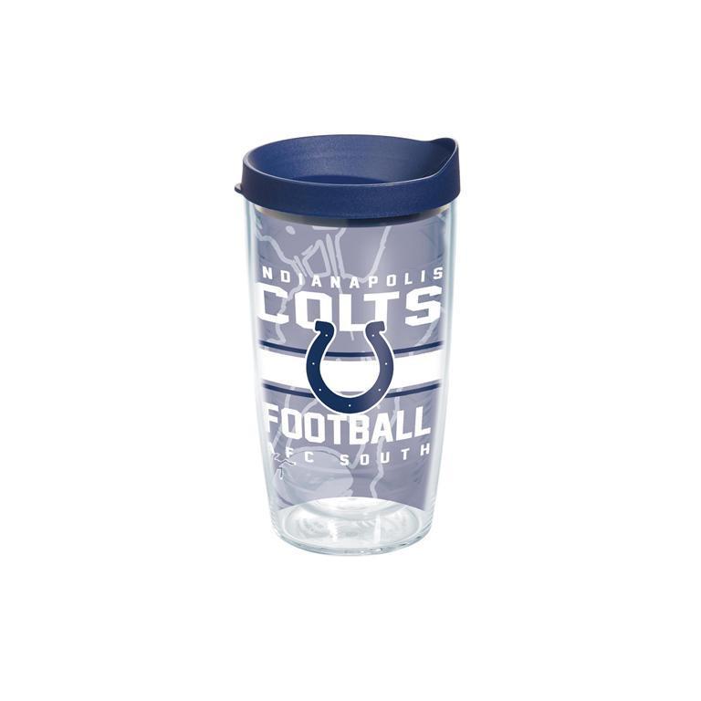 Indianapolis Colts Gridiron 16 oz. Tervis Tumbler with Lid - (Set of 2)-Tumbler-Tervis-Top Notch Gift Shop