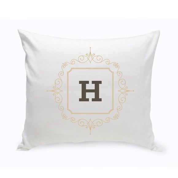 Initial Motif Personalized Throw Pillow-Sand-Pillow-JDS Marketing-Top Notch Gift Shop