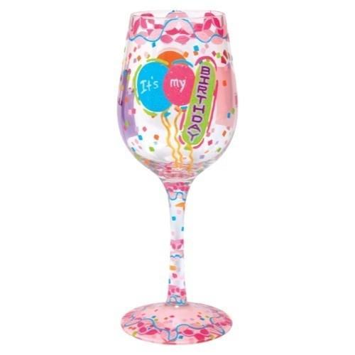 It's My Birthday Wine Glass by Lolita®-Wine Glass-Designs by Lolita® (Enesco)-Top Notch Gift Shop