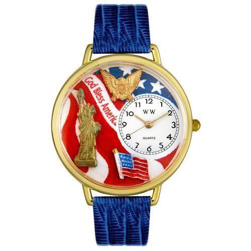 July 4th Patriotic Watch in Gold (Large)-Watch-Whimsical Gifts-Top Notch Gift Shop