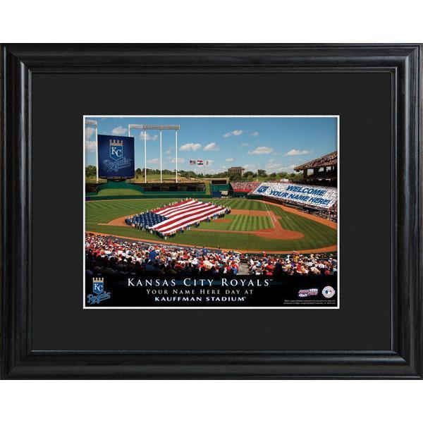 Kansas City Royals Personalized Ballpark Print with Matted Frame-Print-JDS Marketing-Top Notch Gift Shop