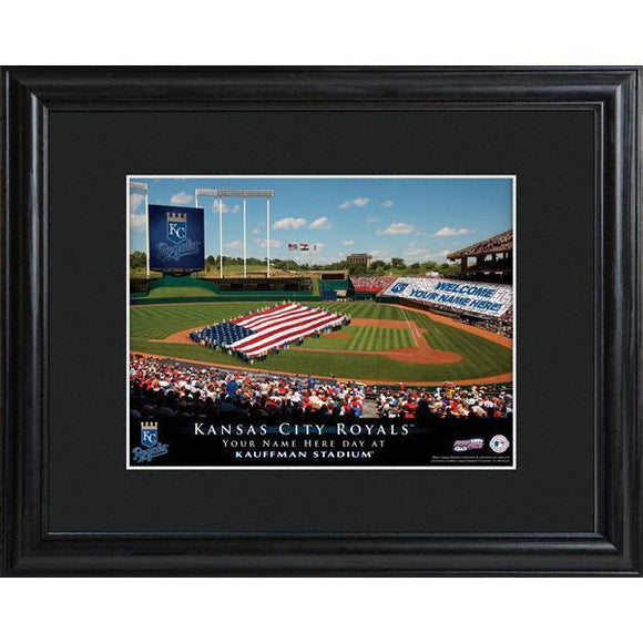 Kansas City Royals Personalized Ballpark Print with Matted Frame-Print-JDS Marketing-Top Notch Gift Shop