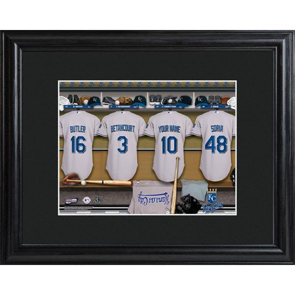 Kansas City Royals Personalized Locker Room Print with Matted Frame-Print-JDS Marketing-Top Notch Gift Shop