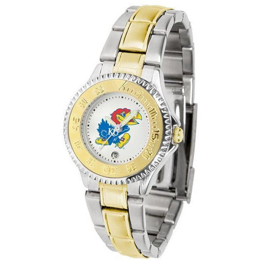 Kansas Jayhawks Ladies Competitor Two-Tone Band Watch-Watch-Suntime-Top Notch Gift Shop