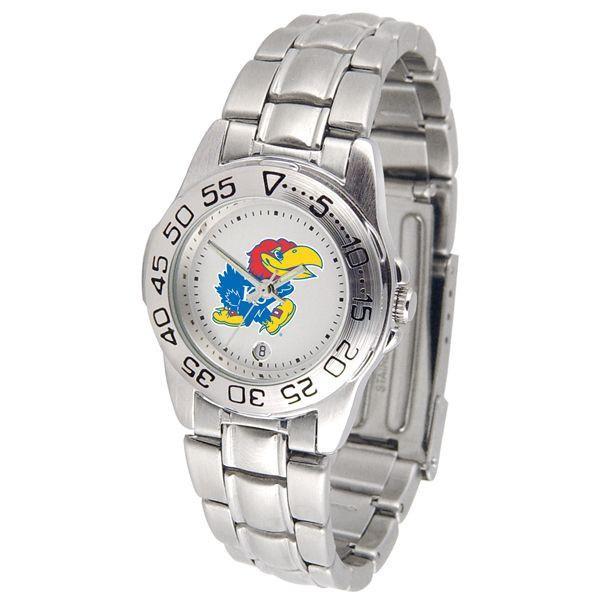 Kansas Jayhawks Ladies Steel Band Sports Watch-Watch-Suntime-Top Notch Gift Shop