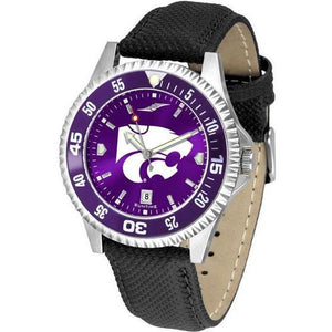 Kansas State Wildcats Mens Competitor Ano Poly/Leather Band Watch w/ Colored Bezel-Watch-Suntime-Top Notch Gift Shop