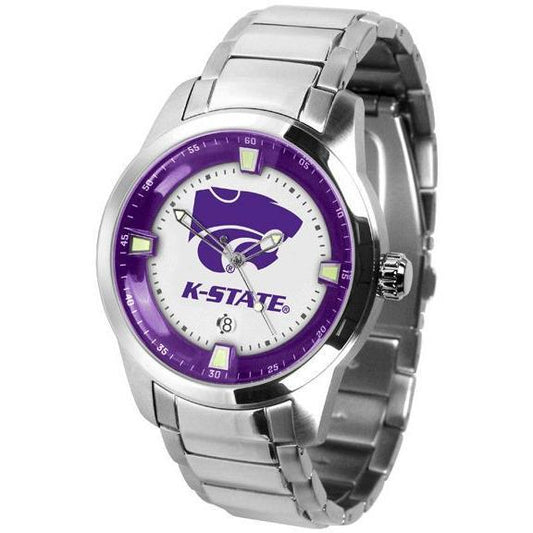 Kansas State Wildcats Men's Titan Stainless Steel Band Watch-Watch-Suntime-Top Notch Gift Shop