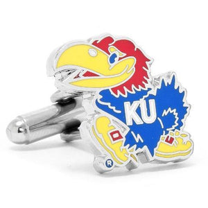 Kansas University Jayhawks Enamel Cufflinks-Cufflinks-Cufflinks, Inc.-Top Notch Gift Shop