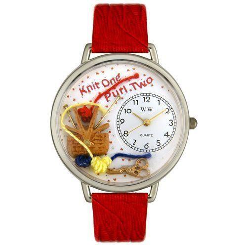 Knitting Watch in Silver (Large)-Watch-Whimsical Gifts-Top Notch Gift Shop