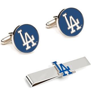 LA Dodgers Cufflinks and Tie Bar Gift Set-Cufflinks-Cufflinks, Inc.-Top Notch Gift Shop