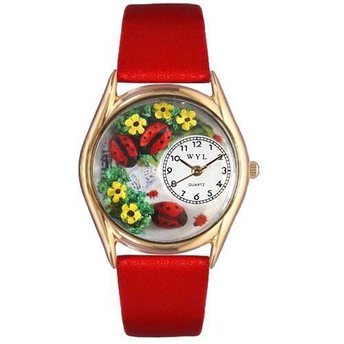 Ladybugs Watch Small Gold Style-Watch-Whimsical Gifts-Top Notch Gift Shop