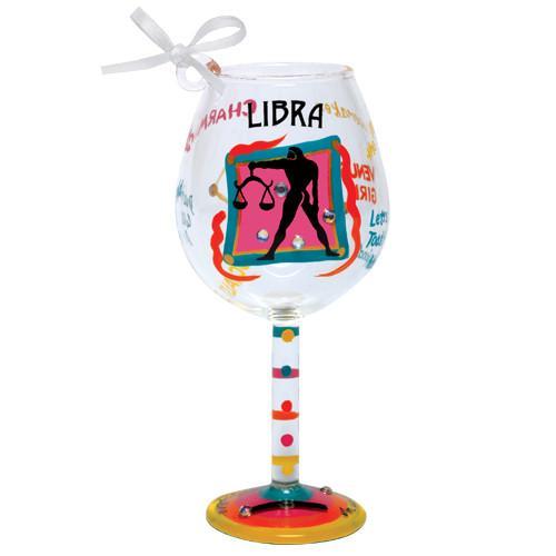 Libra Mini Wine Glass Ornament by Lolita®-Ornament-Designs by Lolita® (Enesco)-Top Notch Gift Shop