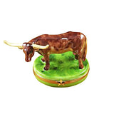 Longhorn With Removable Insert Limoges Box by Rochard™-Limoges Box-Rochard-Top Notch Gift Shop