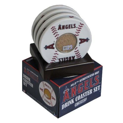 Los Angeles Angels Coasters with Game Used Dirt - Set of 4-Coasters-Steiner Sports-Top Notch Gift Shop