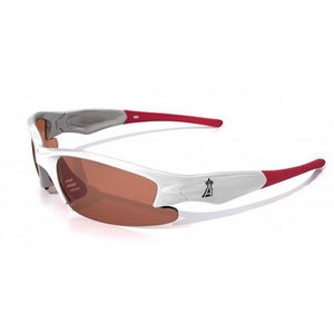 Los Angeles Angels Dynasty Sunglasses, White with Red Tips-Sunglasses-Maxx-Top Notch Gift Shop