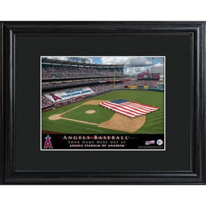 Los Angeles Angels Personalized Ballpark Print with Matted Frame-Print-JDS Marketing-Top Notch Gift Shop