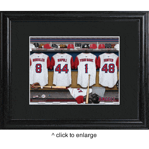 Los Angeles Angels Personalized Locker Room Print with Matted Frame-JDS MarketingTop Notch Gift Shop