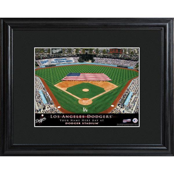 Los Angeles Dodgers Personalized Ballpark Print with Matted Frame-Print-JDS Marketing-Top Notch Gift Shop