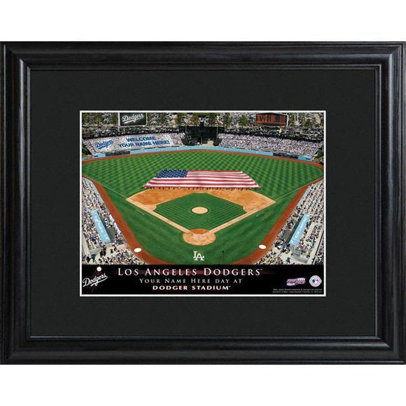 Los Angeles Dodgers Personalized Ballpark Print with Matted Frame-Print-JDS Marketing-Top Notch Gift Shop